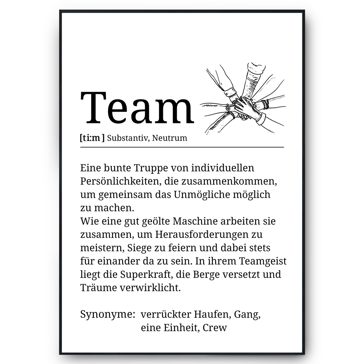 Wanddekoration Mit Motivationsspruch – „Tomorrow Definition“ Schild Für Home Office & Inspiration