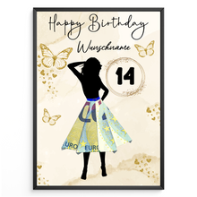 Laden Sie das Bild in den Galerie-Viewer, 14. Geburtstag Geldgeschenk Personalisiert Frauen Geburtstagsgeschenk Geschenkidee personalisierbar