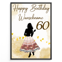 Laden Sie das Bild in den Galerie-Viewer, Geldgeschenk zum 60. Geburtstag Personalisiert Frauen Geburtstagsgeschenk Freundin Geld Geschenkidee