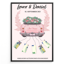 Laden Sie das Bild in den Galerie-Viewer, Hochzeit Geldgeschenk Personalisiert Hochzeitsgeschenk personalisierbar Brautpaar