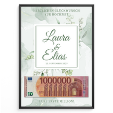 Laden Sie das Bild in den Galerie-Viewer, Personalisiertes Hochzeitsgeschenk Geldgeschenk Brautpaar Hochzeit Geld verschenken