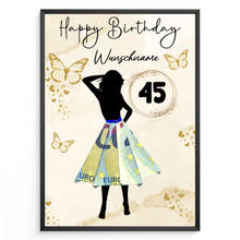 Laden Sie das Bild in den Galerie-Viewer, 45. Geburtstag Geldgeschenk Personalisiert Frauen Geburtstagsgeschenk Geschenkidee personalisierbar