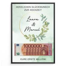 Laden Sie das Bild in den Galerie-Viewer, Hochzeitsgeschenk Personalisiert Geldgeschenk Brautpaar Hochzeit Geld