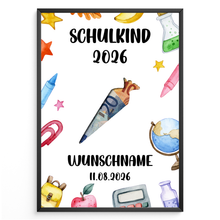 Laden Sie das Bild in den Galerie-Viewer, Personalisiertes Geldgeschenk zur Einschulung Geldgeschenk Schulanfang Schultüte