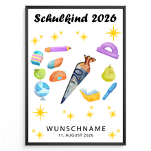 Laden Sie das Bild in den Galerie-Viewer, Geldgeschenk zur Einschulung Personalisiert Schulanfang Schultüte Schulanfänger
