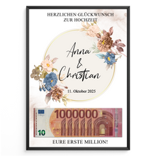 Laden Sie das Bild in den Galerie-Viewer, Personalisiertes Geldgeschenk Hochzeitsgeschenk Brautpaar Hochzeit Geld