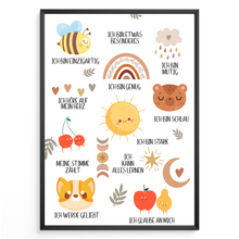 Laden Sie das Bild in den Galerie-Viewer, Affirmationsposter Geschenk Schulanfang positive Affirmation Einschulung