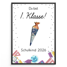 Laden Sie das Bild in den Galerie-Viewer, Personalisiertes Geldgeschenk zum Schulanfang 1. Klasse Schulkind Einschulung