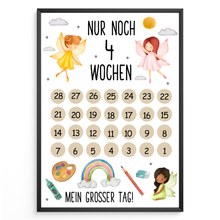 Laden Sie das Bild in den Galerie-Viewer, Einschulung Geschenk Countdown Schulanfang Schulkind Geschenkidee Schulanfänger