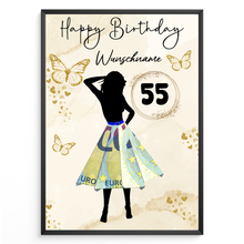Laden Sie das Bild in den Galerie-Viewer, 55. Geburtstag Geldgeschenk Personalisiert Frauen Geburtstagsgeschenk Geschenkidee personalisierbar