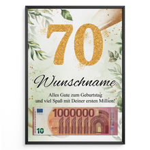 Laden Sie das Bild in den Galerie-Viewer, Personalisiertes Geschenk zum 70. Geburtstag Männer Frauen Geburtstagsgeschenk Geschenk