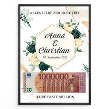 Laden Sie das Bild in den Galerie-Viewer, Personalisiertes Hochzeitsgeschenk Geldgeschenk für Brautpaar Hochzeit Geld verschenken