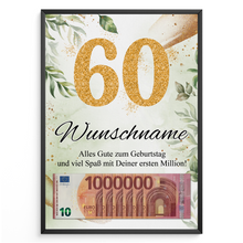 Laden Sie das Bild in den Galerie-Viewer, Personalisiertes Geschenk zum 60. Geburtstag Männer Frauen Geburtstagsgeschenk Geschenk