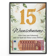 Laden Sie das Bild in den Galerie-Viewer, Personalisiertes Geschenk zum 15. Geburtstag Männer Frauen Geburtstagsgeschenk Geschenk
