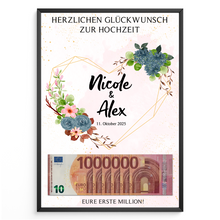 Laden Sie das Bild in den Galerie-Viewer, Hochzeitsgeschenk Personalisiert Geldgeschenk Brautpaar Hochzeit Geld