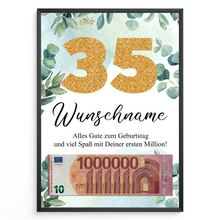 Laden Sie das Bild in den Galerie-Viewer, Personalisiertes Geldgeschenk zum 35. Geburtstag Männer Frauen Geburtstagsgeschenk Geld Geschenk personalisierbar