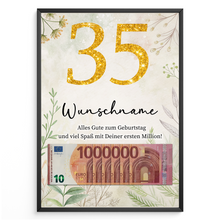 Laden Sie das Bild in den Galerie-Viewer, Personalisiertes Geldgeschenk zum 35. Geburtstag Männer Frauen Geburtstagsgeschenk Geld Geschenkidee personalisierbar