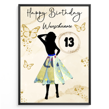 Laden Sie das Bild in den Galerie-Viewer, 13. Geburtstag Geldgeschenk Personalisiert Frauen Geburtstagsgeschenk Geschenkidee personalisierbar