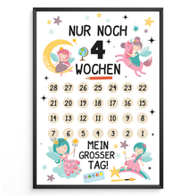 Laden Sie das Bild in den Galerie-Viewer, Einschulung Countdown Geschenk zum Schulanfang Schulkind Geschenkidee