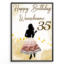 Laden Sie das Bild in den Galerie-Viewer, Geldgeschenk zum 35. Geburtstag Personalisiert Frauen Geburtstagsgeschenk Freundin Geld Geschenkidee