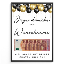 Laden Sie das Bild in den Galerie-Viewer, Personalisiertes Geldgeschenk zur Jugendweihe Geschenkidee Jugendweihe