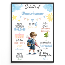 Laden Sie das Bild in den Galerie-Viewer, Einschulung Personalisiertes Geschenk Jungen Schulanfang Schultüte Schulanfänger
