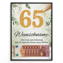 Laden Sie das Bild in den Galerie-Viewer, Personalisiertes Geschenk zum 65. Geburtstag Männer Frauen Geburtstagsgeschenk Geschenk