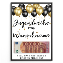 Laden Sie das Bild in den Galerie-Viewer, Personalisiertes Geldgeschenk zur Jugendweihe Geschenkidee