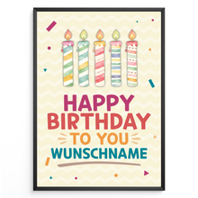 Laden Sie das Bild in den Galerie-Viewer, Personalisiertes Geschenk zum Geburtstag Geschenkidee personalisierbar Geburtstagskarte