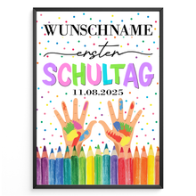 Laden Sie das Bild in den Galerie-Viewer, Erster Schultag Geschenk Einschulung personalisiert Schulanfang Erstklässler