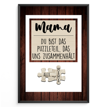Laden Sie das Bild in den Galerie-Viewer, Mama Puzzle Poster personalisiert – Familien Puzzle mit Namen – Liebevolles Geschenk für Mama, Muttertag, Geburtstag