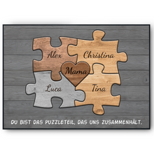 Laden Sie das Bild in den Galerie-Viewer, Mama Geschenk personalisiert | Mutter Geburtstag Mama Familienbild gestalten | Muttertag personalisierte Geschenke Mama Puzzle