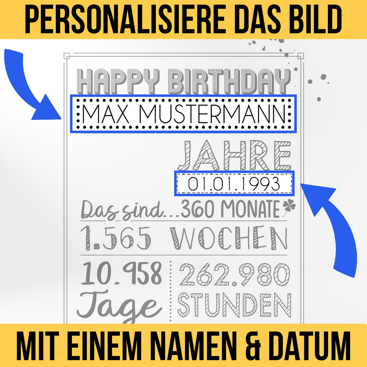 85. Geburtstag Geschenk Personalisierte Geburtstagskarte Gästebuch Jah ...