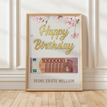 Laden Sie das Bild in den Galerie-Viewer, Geldgeschenk Geburtstag Frau | Deine erste Million | Lustiges Geburtstagsgeschenk Freundin Witzige Geschenkidee Damen Geld kreativ verschenken Mädchen