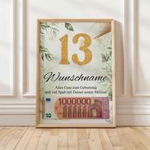 Laden Sie das Bild in den Galerie-Viewer, Personalisiertes Geschenk zum 13. Geburtstag Männer Frauen Geburtstagsgeschenk Geschenk