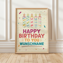 Laden Sie das Bild in den Galerie-Viewer, Personalisiertes Geschenk zum Geburtstag Geschenkidee personalisierbar Geburtstagskarte