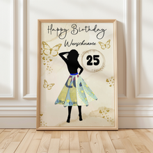 Laden Sie das Bild in den Galerie-Viewer, 25. Geburtstag Geldgeschenk Personalisiert Frauen Geburtstagsgeschenk Geschenkidee personalisierbar