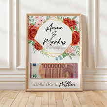 Laden Sie das Bild in den Galerie-Viewer, Personalisiertes Hochzeitsgeschenk Geldgeschenk Brautpaar Hochzeit Geld verschenken