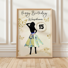 Laden Sie das Bild in den Galerie-Viewer, 15. Geburtstag Geldgeschenk Personalisiert Frauen Geburtstagsgeschenk Geschenkidee personalisierbar