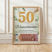 Laden Sie das Bild in den Galerie-Viewer, Personalisiertes Geschenk zum 50. Geburtstag Männer Frauen Geburtstagsgeschenk Geschenk