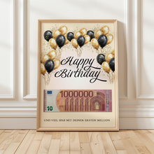 Laden Sie das Bild in den Galerie-Viewer, Geldgeschenk Geburtstag Lustiges Geburtstagsgeschenk Mann Frau - Deine erste Million