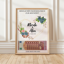 Laden Sie das Bild in den Galerie-Viewer, Hochzeitsgeschenk Personalisiert Geldgeschenk Brautpaar Hochzeit Geld