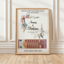 Laden Sie das Bild in den Galerie-Viewer, Personalisiertes Geldgeschenk Hochzeitsgeschenk Brautpaar Hochzeit Geld