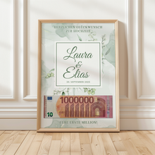 Laden Sie das Bild in den Galerie-Viewer, Personalisiertes Hochzeitsgeschenk Geldgeschenk Brautpaar Hochzeit Geld verschenken