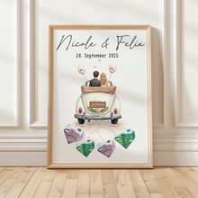 Laden Sie das Bild in den Galerie-Viewer, Hochzeit Personalisiertes Geldgeschenk Hochzeitsauto Hochzeitsgeschenk personalisierbar