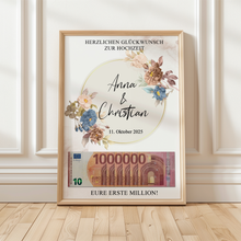 Laden Sie das Bild in den Galerie-Viewer, Personalisiertes Geldgeschenk Hochzeitsgeschenk Brautpaar Hochzeit Geld