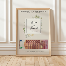 Laden Sie das Bild in den Galerie-Viewer, Personalisiertes Hochzeitsgeschenk Geldgeschenk Brautpaar Hochzeit Geld
