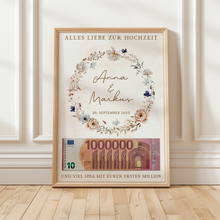 Laden Sie das Bild in den Galerie-Viewer, Hochzeitsgeschenk Personalisierbar Geldgeschenk Brautpaar Geld verschenken Hochzeit Geschenk personalisiert