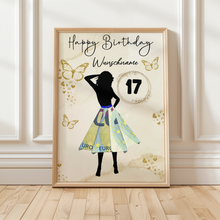 Laden Sie das Bild in den Galerie-Viewer, 17. Geburtstag Geldgeschenk Personalisiert Frauen Geburtstagsgeschenk Geschenkidee personalisierbar