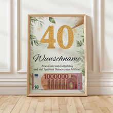Laden Sie das Bild in den Galerie-Viewer, Personalisiertes Geschenk zum 40. Geburtstag Männer Frauen Geburtstagsgeschenk Geschenk